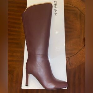 Nine West Dark Red Heeled Boots